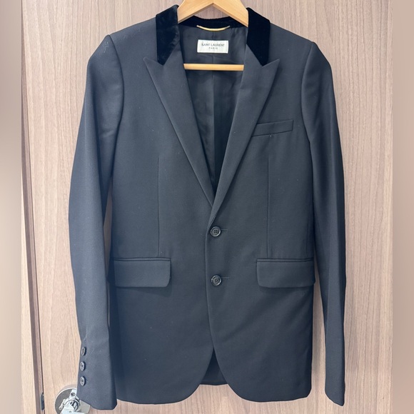 Saint Laurent Jackets & Blazers - Saint Laurent Black Blazer with Velvet Collar